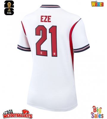 England Eberechi Eze #21 Replica Home Stadium Shirt for Women World Cup 2026 Short Sleeve